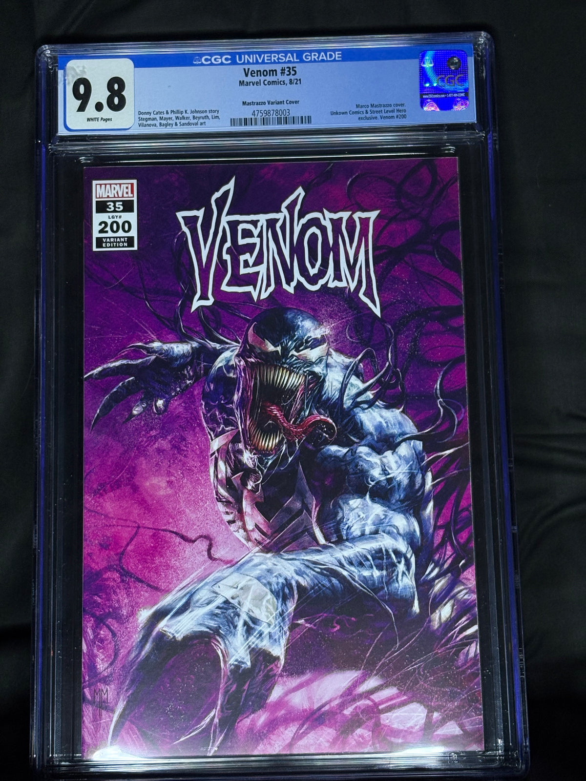 CGC GRADED VENOM #35 MASTRAZZO VARIENT COVER MARVEL COMICS