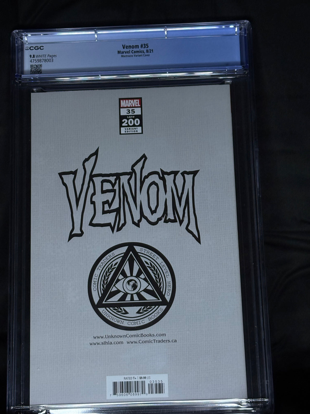 CGC GRADED VENOM #35 MASTRAZZO VARIENT COVER MARVEL COMICS