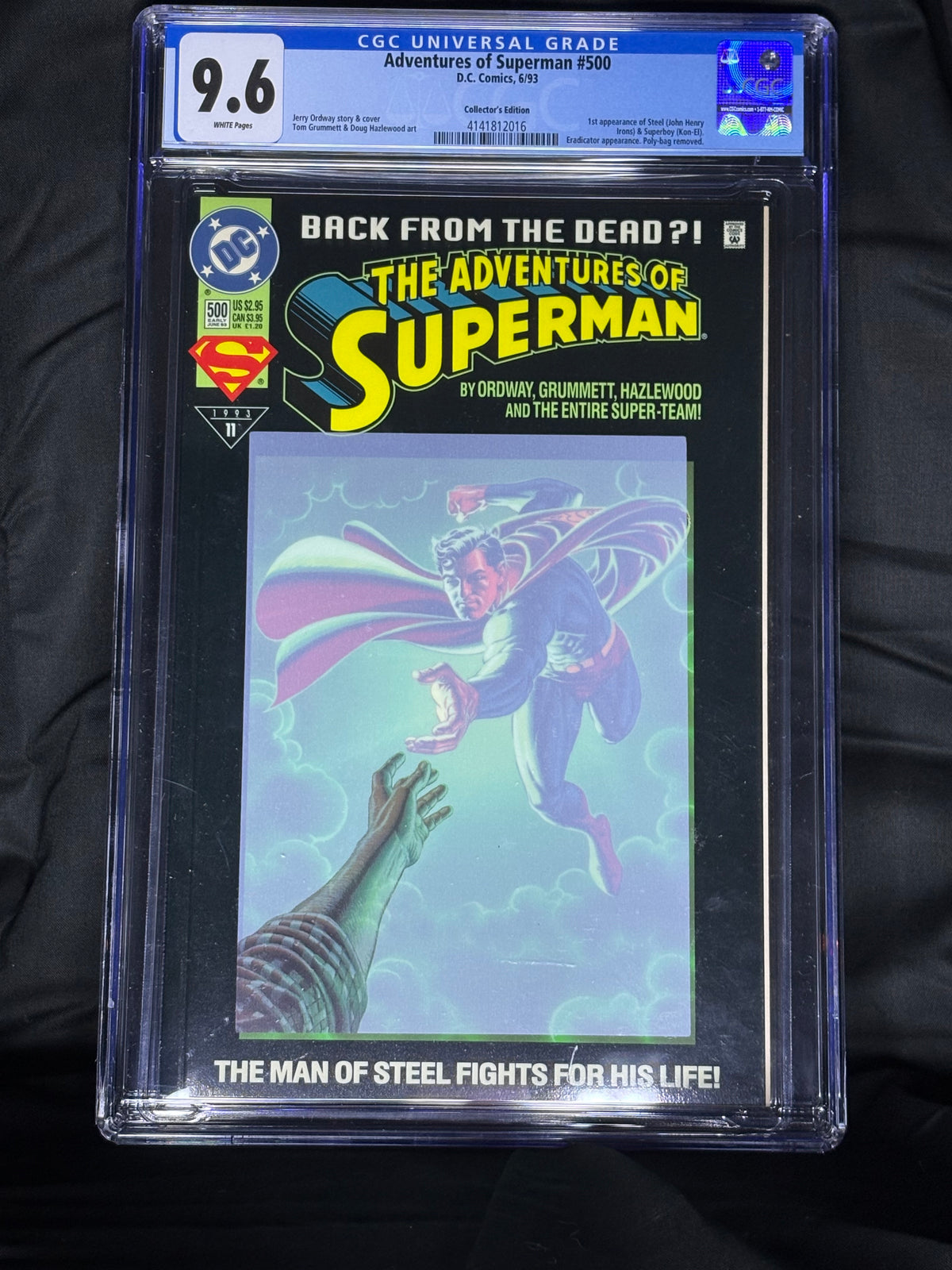 CGC GRADED ADVENTURES of SUPERMAN #500 FIRST APPEARANCE OF STEEL AND SUPERBOY DC COMICS