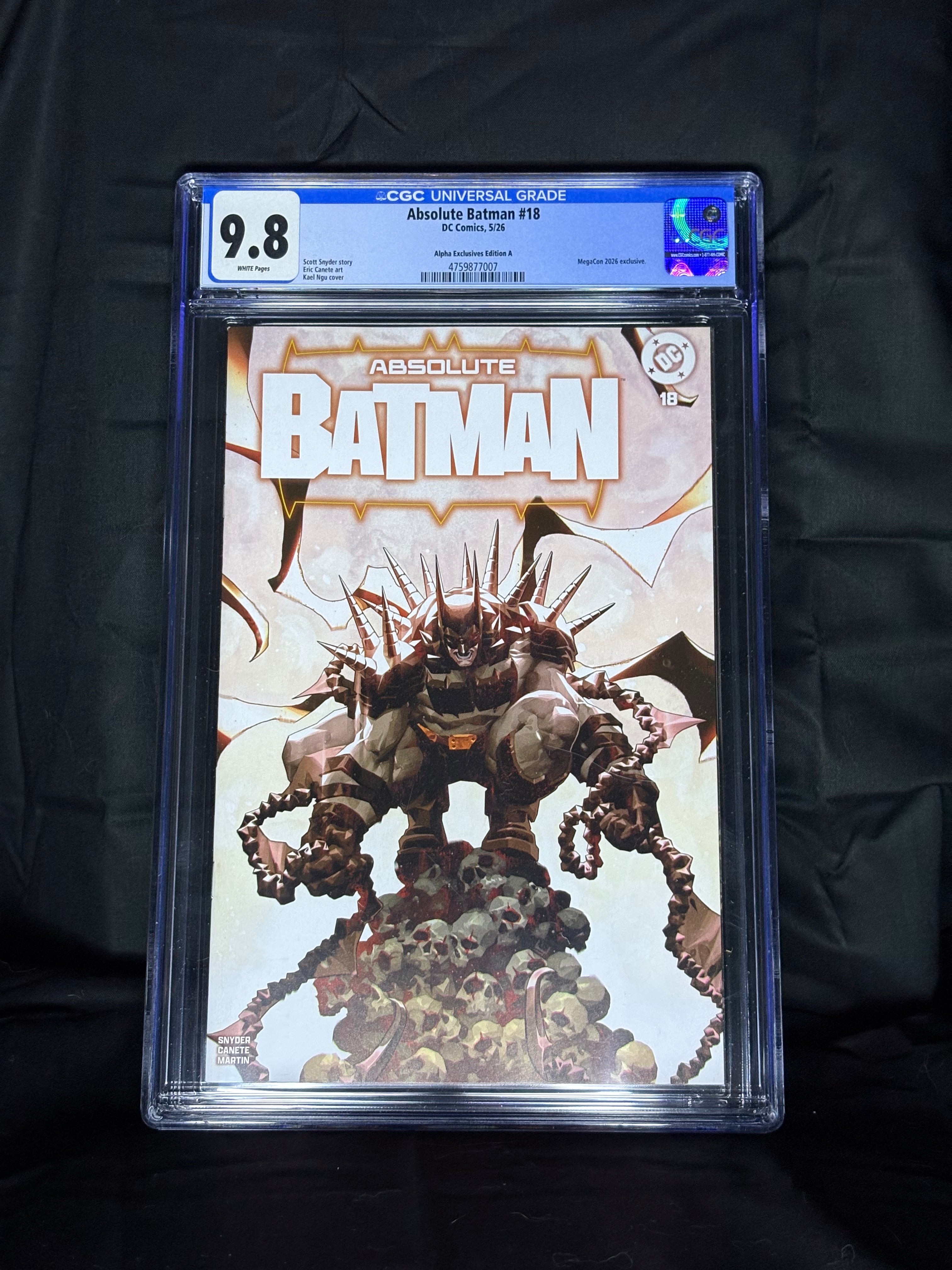 CGC GRADED ABSOLUTE BATMAN #18 MEGACON 2026 EXCLUSIVE DC COMICS
