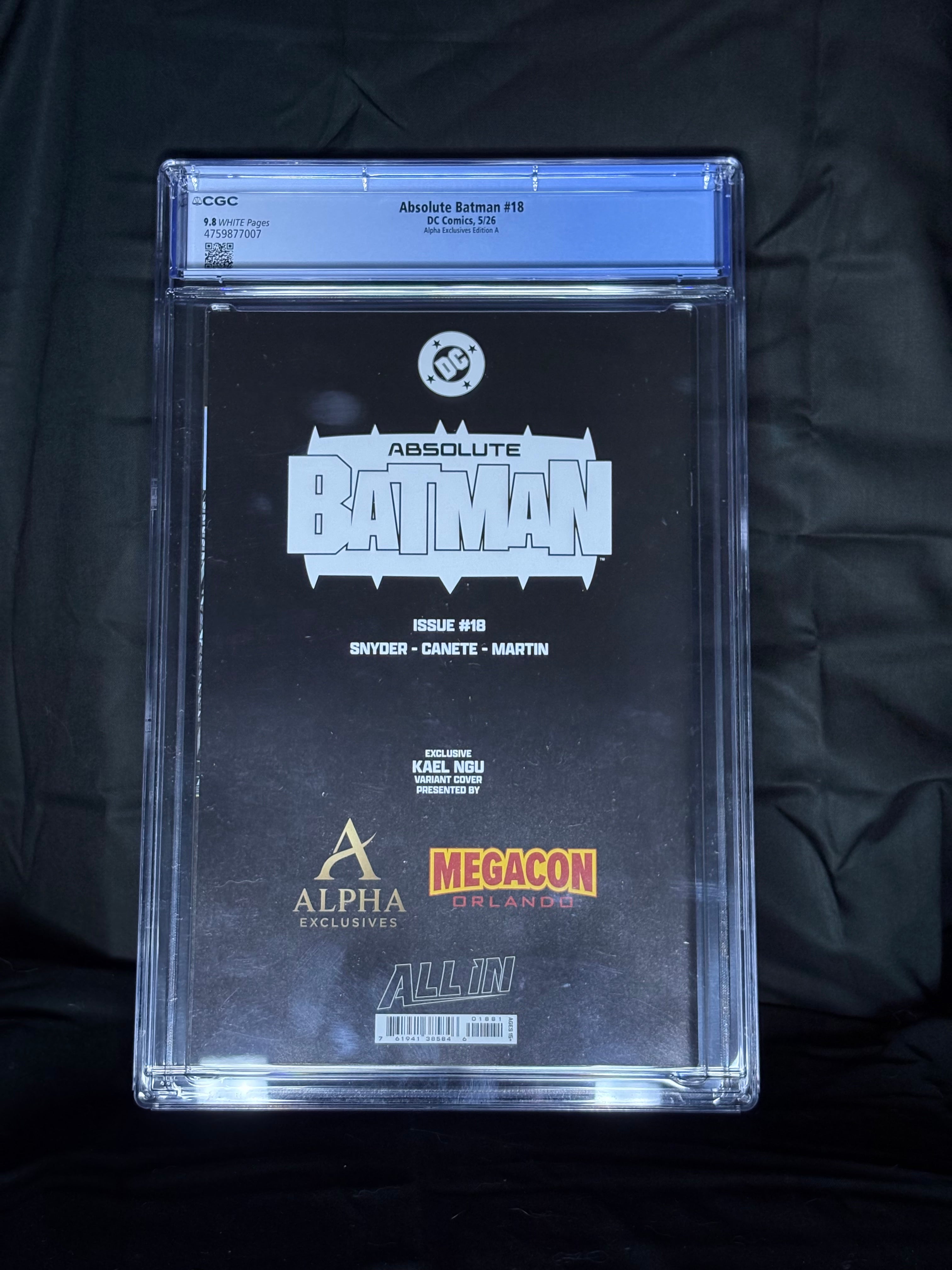 CGC GRADED ABSOLUTE BATMAN #18 MEGACON 2026 EXCLUSIVE DC COMICS