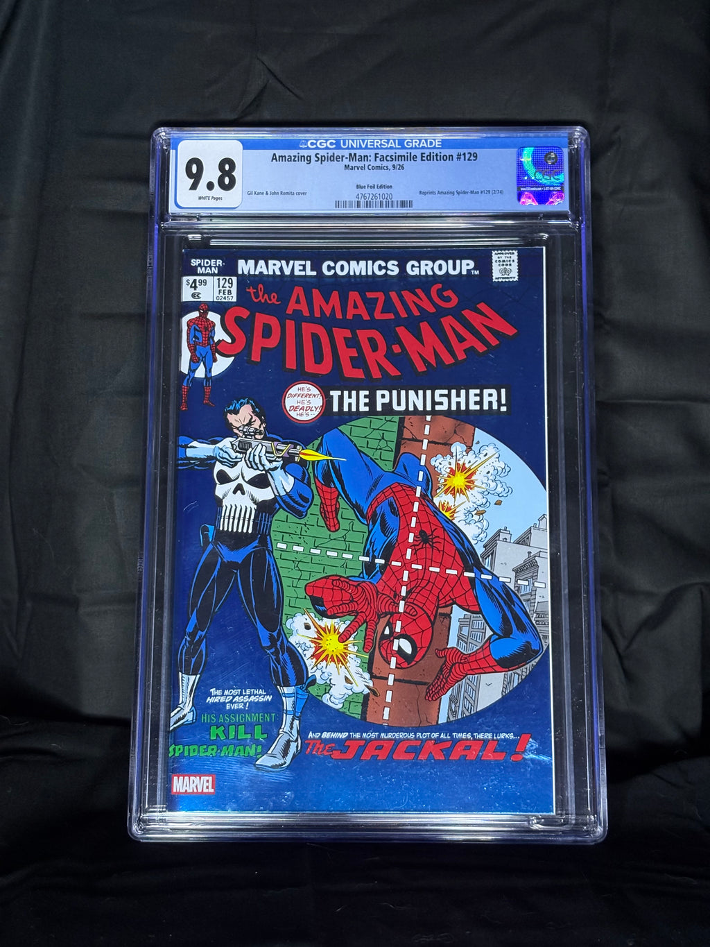 CGC GRADED AMAZING SPIDER-MAN: FACSIMILE EDITION #129 BLUE FOIL EDITION MARVEL COMICS