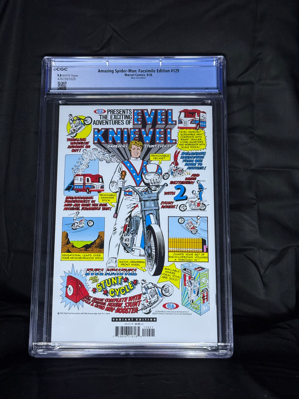 CGC GRADED AMAZING SPIDER-MAN: FACSIMILE EDITION #129 BLUE FOIL EDITION MARVEL COMICS
