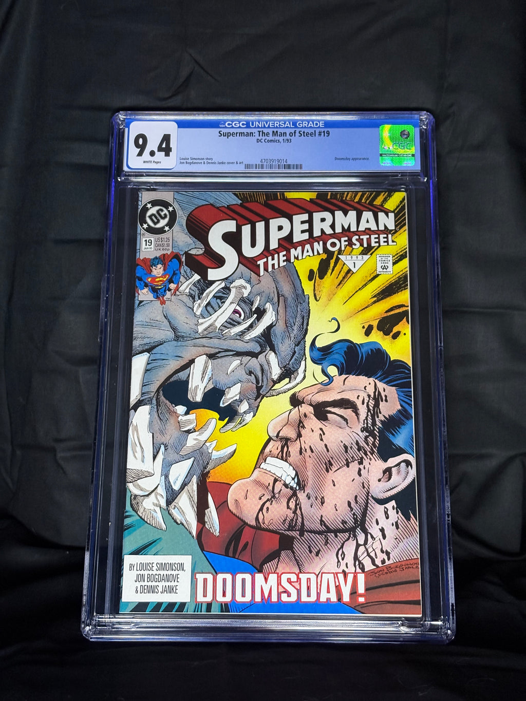CGC GRADED SUPERMAN: THE MAN OF STEEL #19 DOOMSDAY APPEARANCE DC COMICS