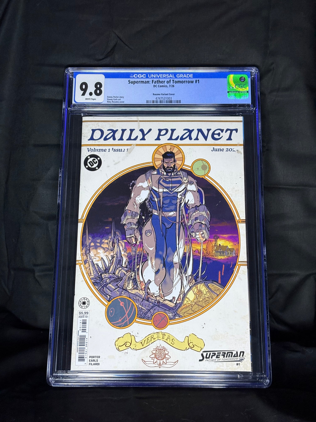 CGC GRADED SUPERMAN: FATHER OF TOMORROW #1 ROSSMO VARIANT COVER DC COMICS