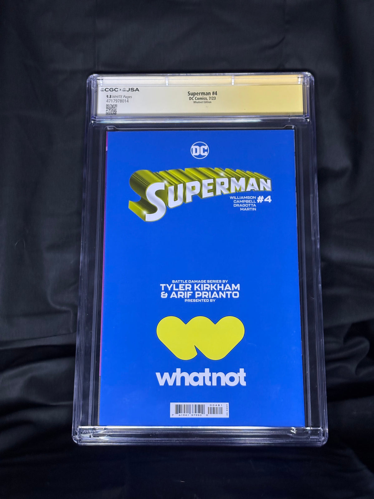 SIGNED/GRADED SUPERMAN #4 WHATNOT EDITION VIRGIN COVER