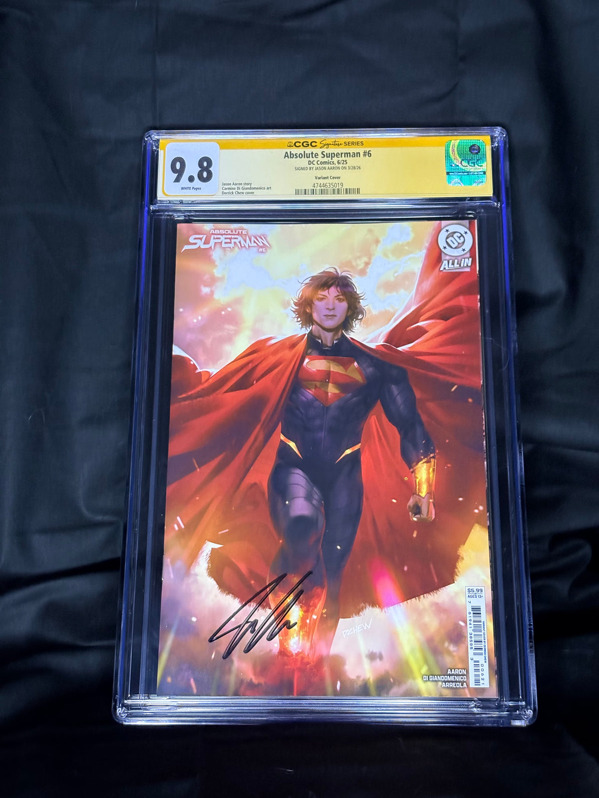 SIGNED/GRADED ABSOLUTE SUPERMAN #6 VARIANT COVER