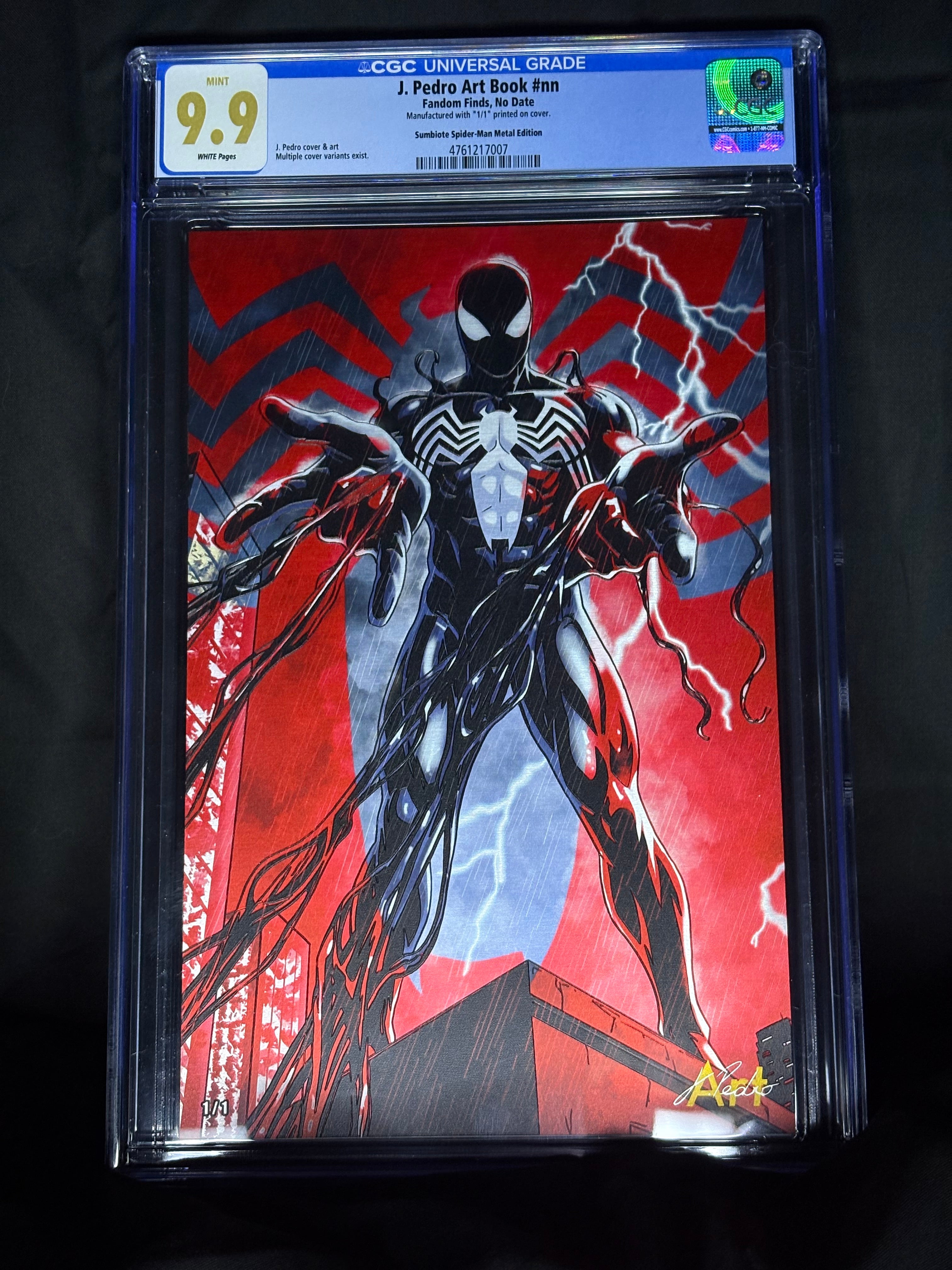 CGC GRADED J. PEDRO ART BOOK FANDOM FINDS SUMBIOTE SPIDER-MAN METAL EDITION