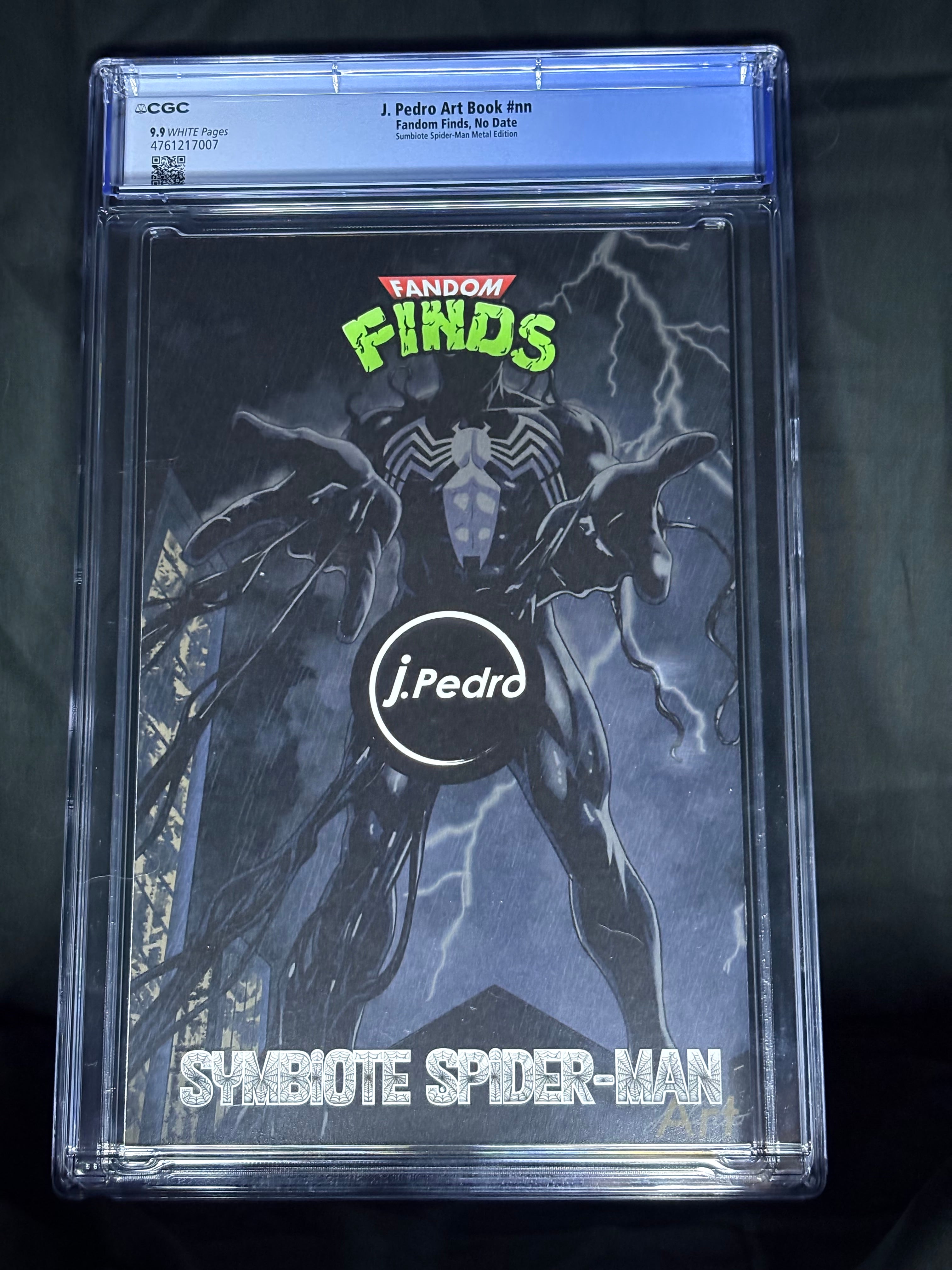 CGC GRADED J. PEDRO ART BOOK FANDOM FINDS SUMBIOTE SPIDER-MAN METAL EDITION