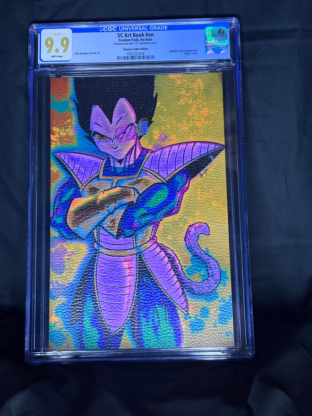 CGC GRADED SC ART BOOK FANDOM FIND VEGETA LEATHER EDITION "VIRGIN" COVER