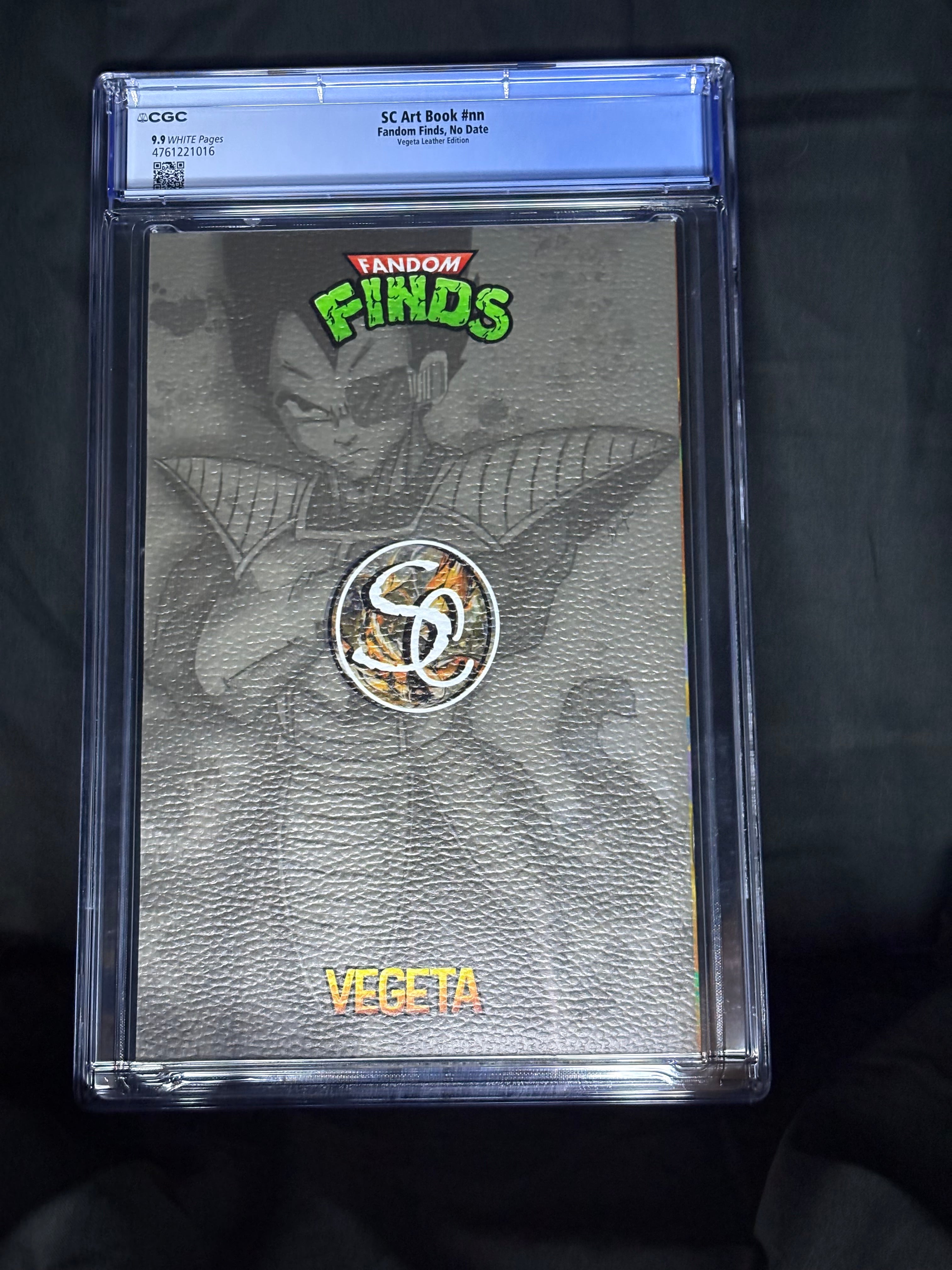CGC GRADED SC ART BOOK FANDOM FIND VEGETA LEATHER EDITION "VIRGIN" COVER