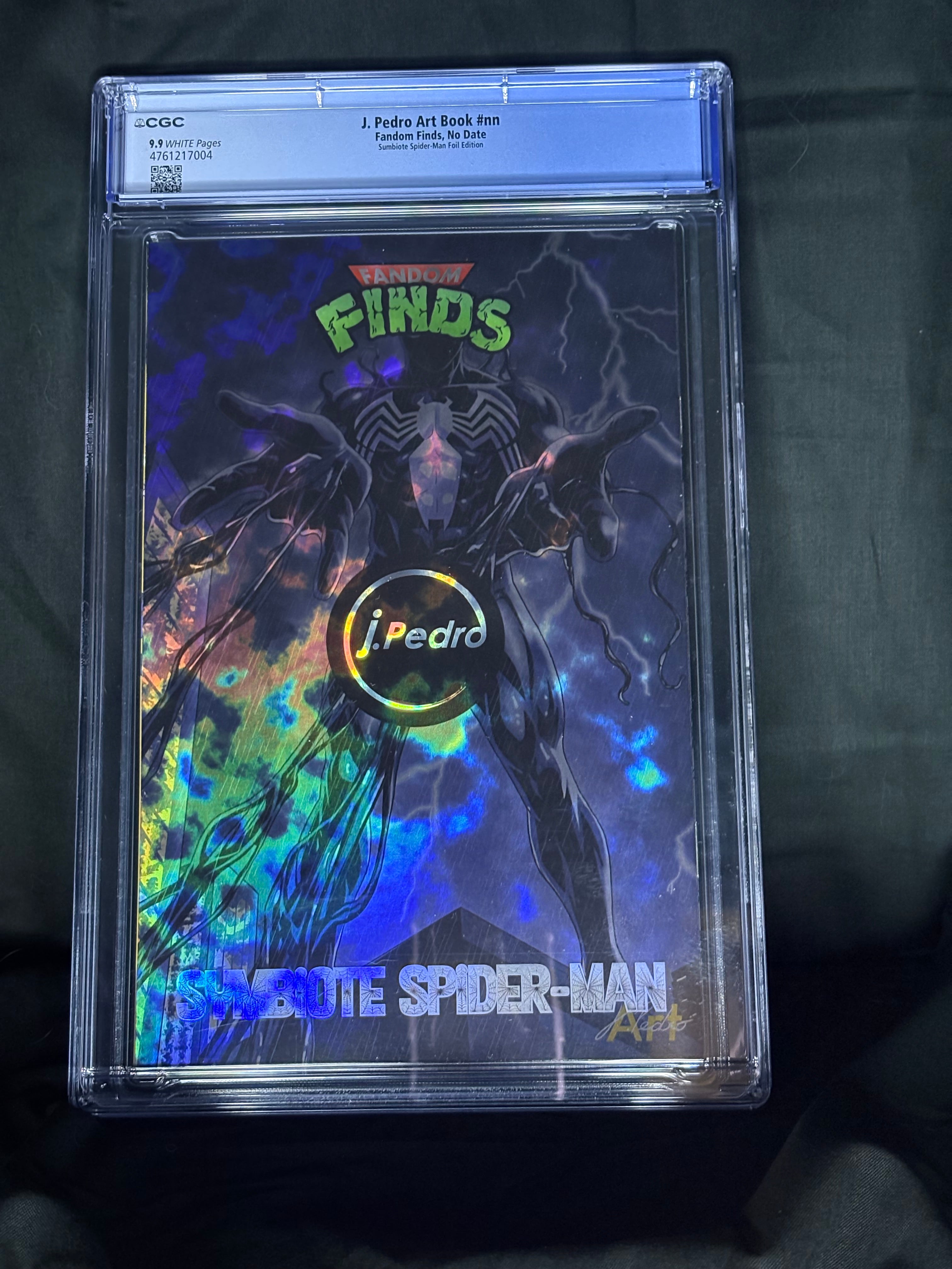 CGC GRADED J. PEDRO ART BOOK FANDOM FINDS SUMBIOTE SPIDER-MAN FOIL EDITION