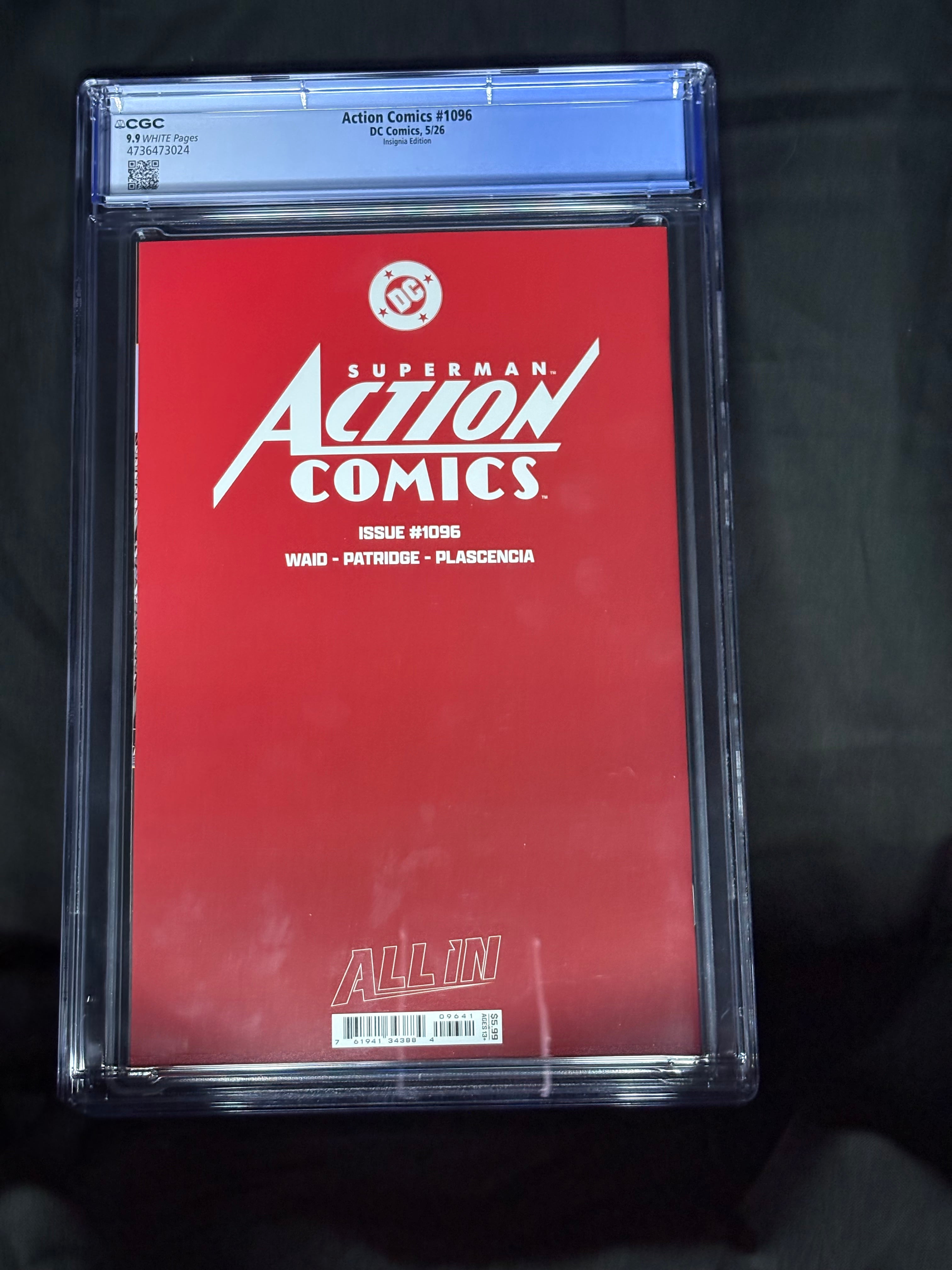 CGC GRADED ACTION COMICS #1096 INSIGNIA EDITION DC COMICS
