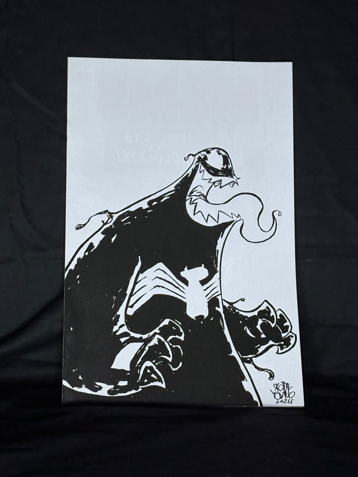 VENOM #34 1:50 RATIO SKOTTIE YOUNG'S BIG MARVEL VIRGIN SKETCH VARIANT