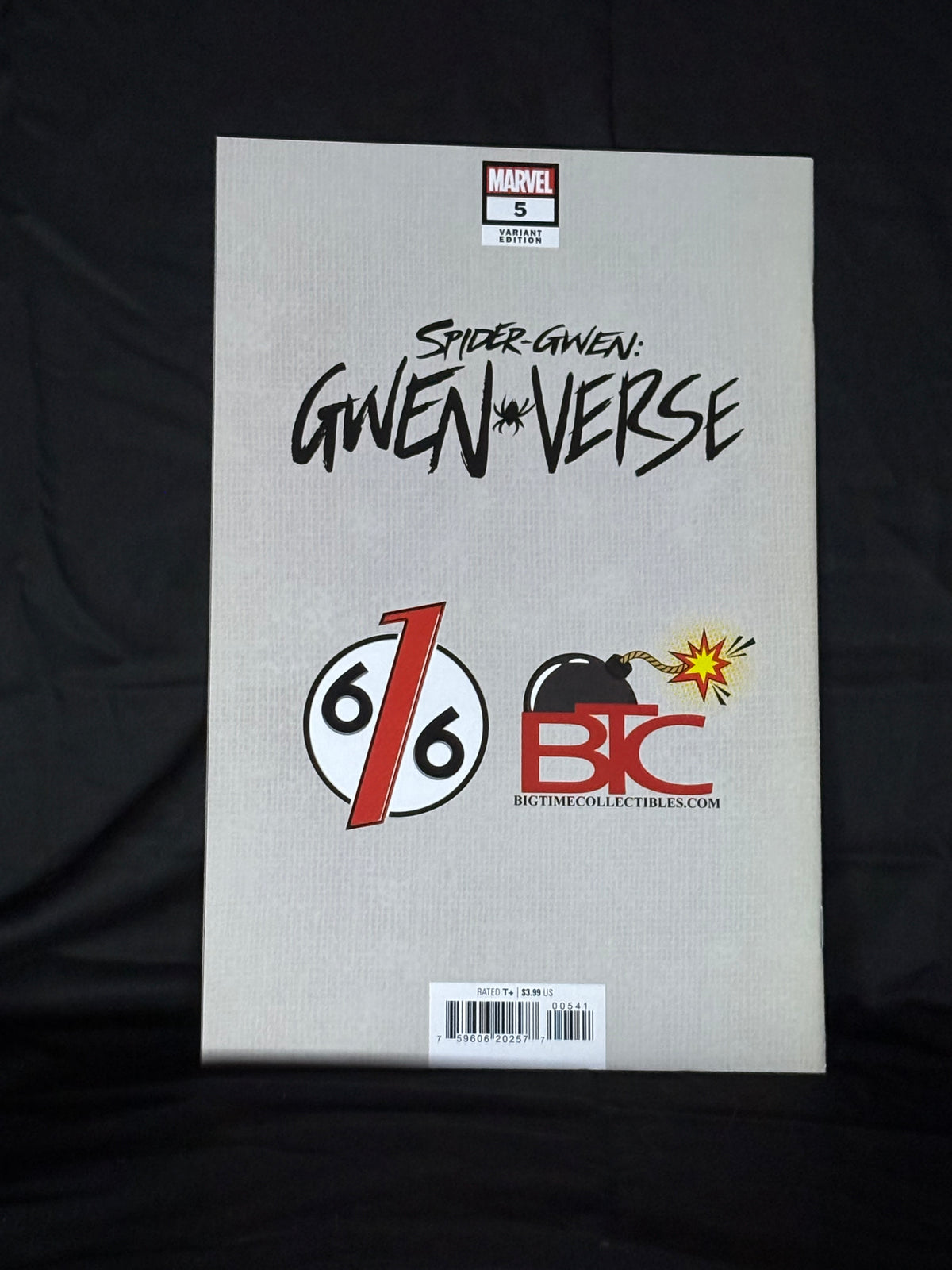 SPIDER-GWEN: GWENVERSE #5 616 COMIC AND BIG TIME COLLECTIBLES EXCLUSIVE "VIRGIN" COVER