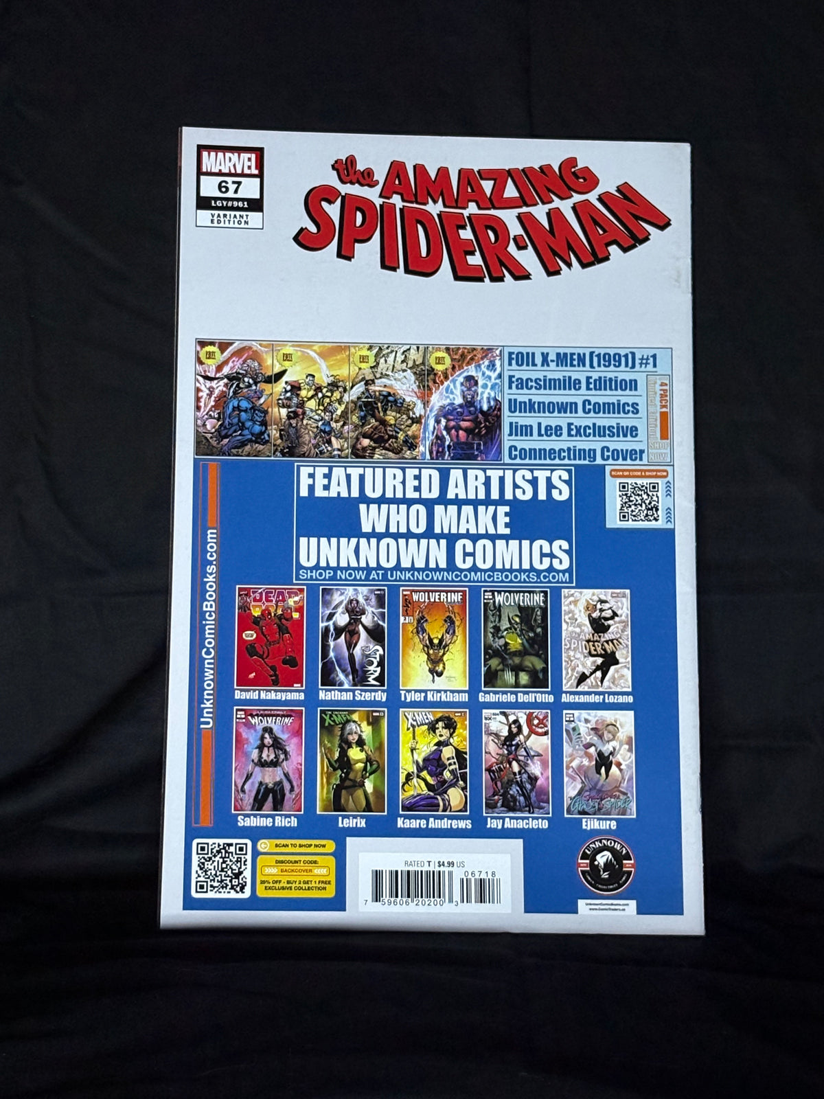 THE AMAZING SPIDER-MAN #67 ALEXANDER LOZANO EXCLUSIVE VARIANT COVER "VIRGIN"