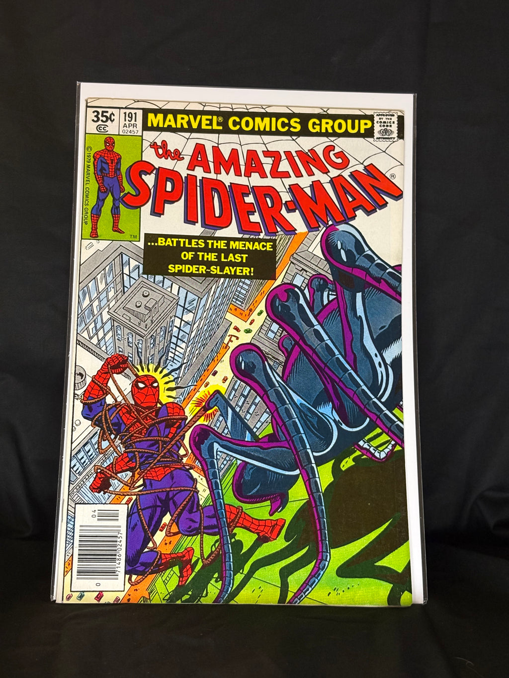THE AMAZING SPIDER-MAN #191 FEATURING SPIDER-SLAYER AND PROFESSOR SPENCER SMYTHE