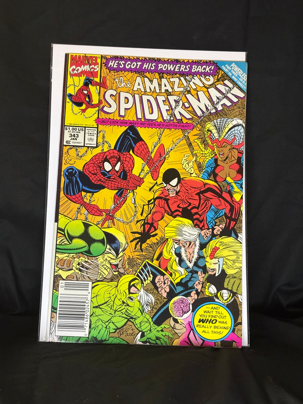 THE AMAZING SPIDER-MAN #343 PART 3 OF "POWERLESS" STORY ARC