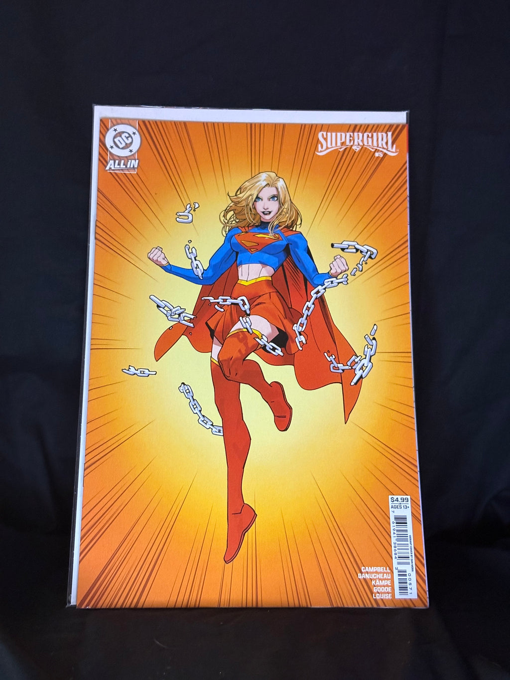 SUPERGIRL #5 DAN MORA CORNER BOX CARD STOCK VARIANT COVER DC COMICS