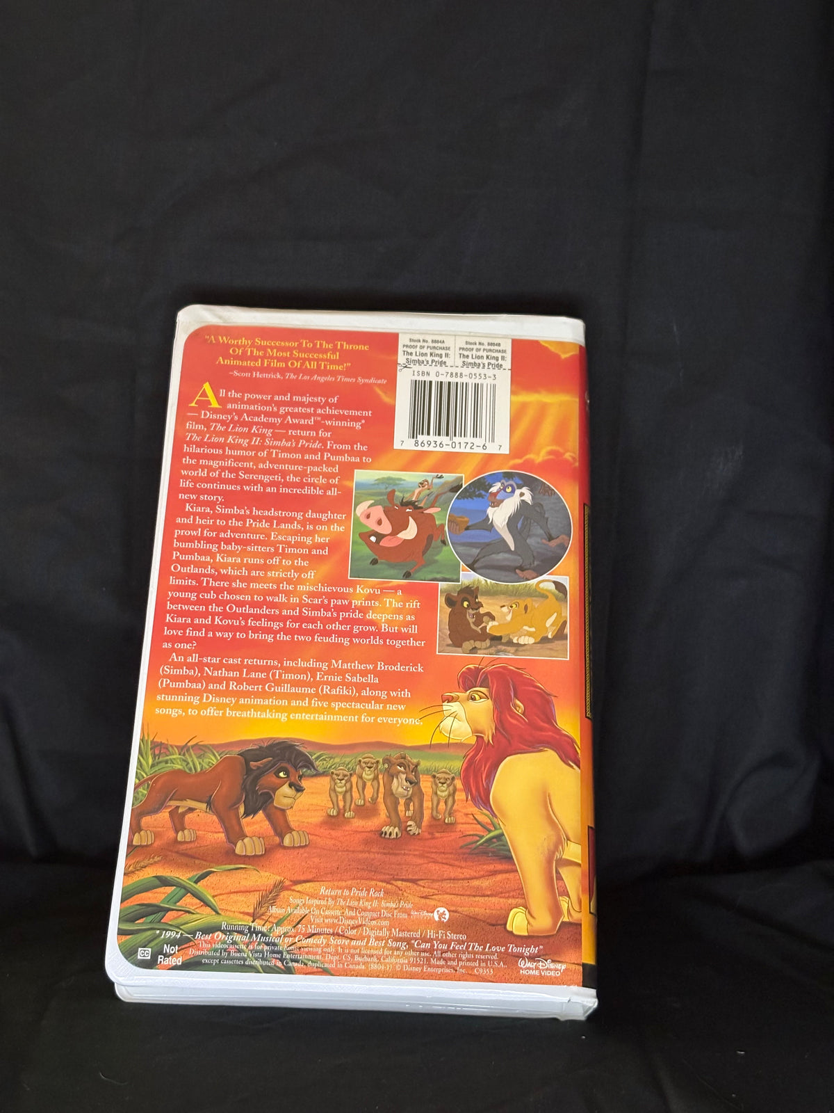 VHS | THE LION KING II: SIMBA'S PRIDE (1998)