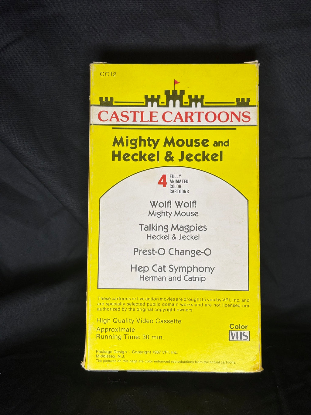 VHS| CASTLE CARTOONS: MIGHTY MOUSE AND THE HECKEL & JECKEL (1987)