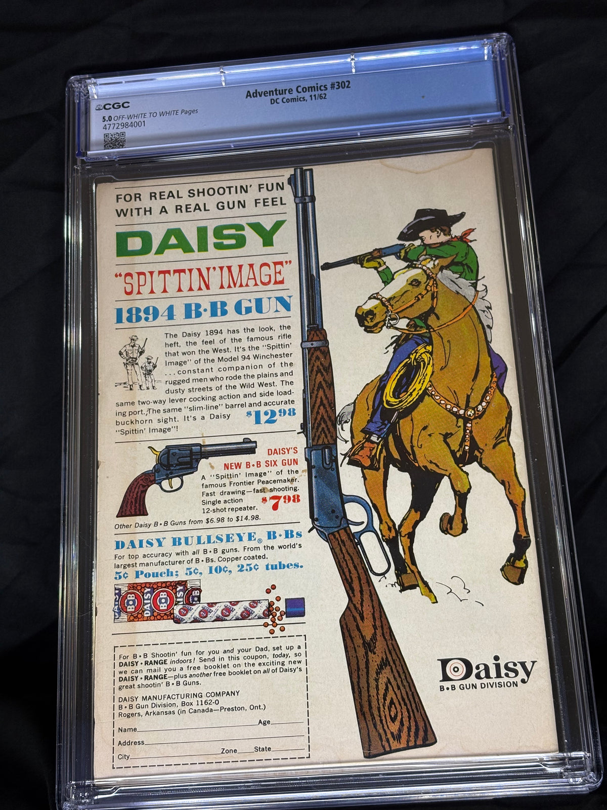CGC GRADED ADVENTURE COMICS #302 DC COMICS SILVER AGE