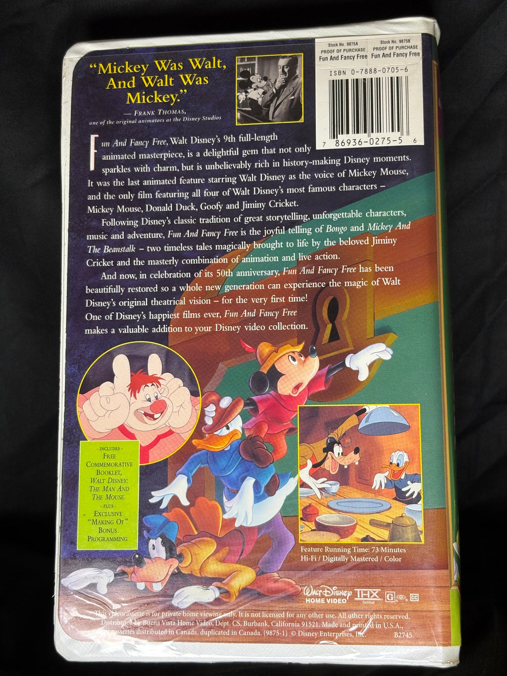 VHS | FUN AND FANCY FREE 50TH ANNIVERSARY LIMITED EDITION