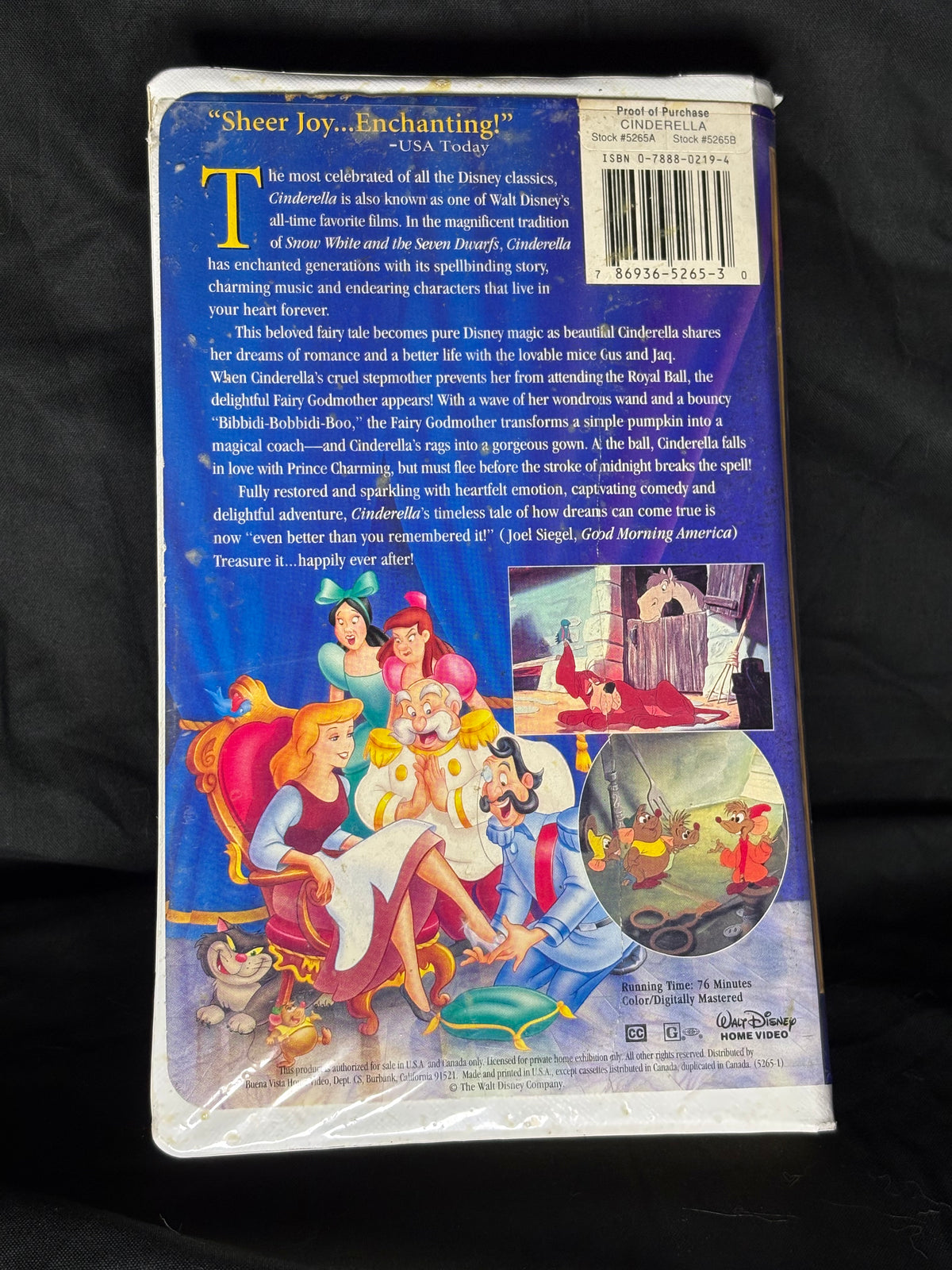 VHS | WALT DISNEY MASTERPIECE COLLECTION CINDERELLA