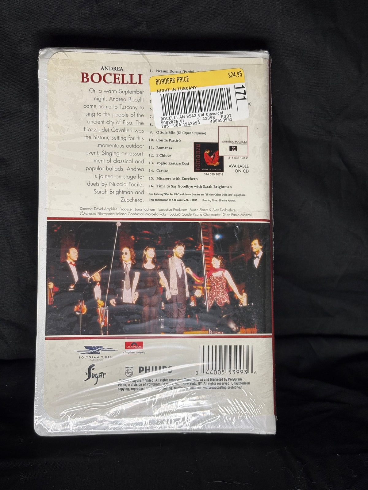 VHS | ANDREA BOCELLI: A NIGHT IN TUSCANY (SEALED)