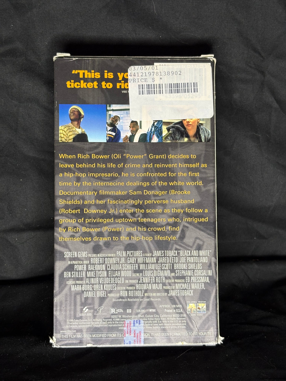 VHS | 1999 DRAMA FILM BLACK AND WHITE, DIRECTED BY JAMES TOBACK