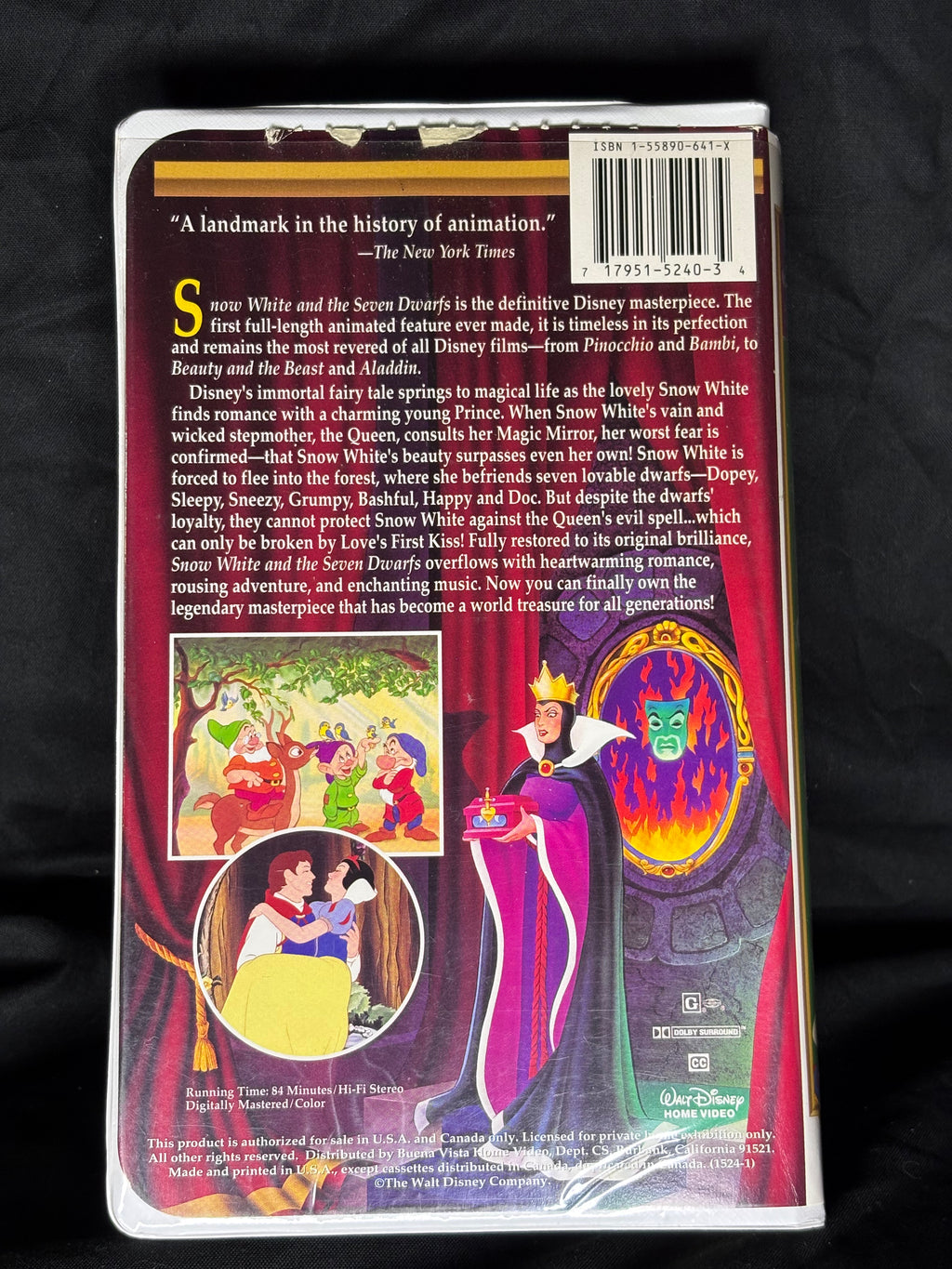 VHS | WALT DISNEY'S SNOW WHITE AND THE SEVEN DWARFS MASTERPIECE COLLECTION