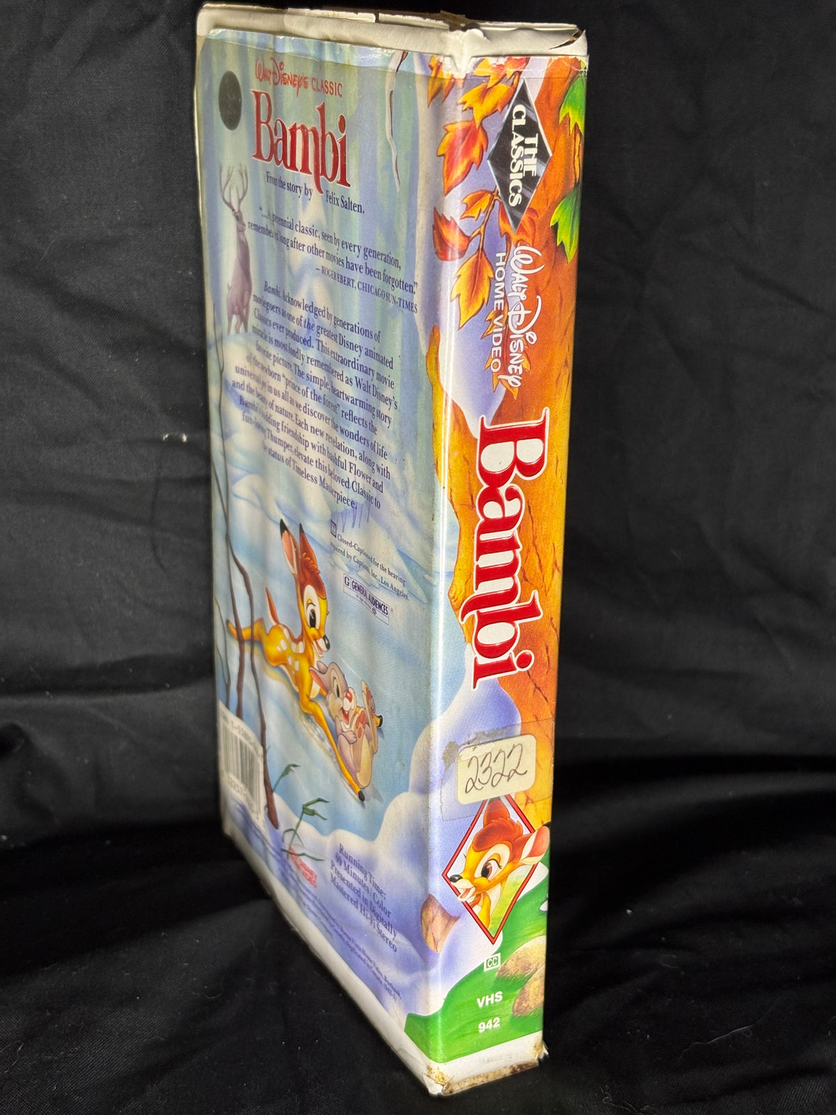VHS | WALT DISNEY'S BAMBI BLACK DIAMOND (1989)