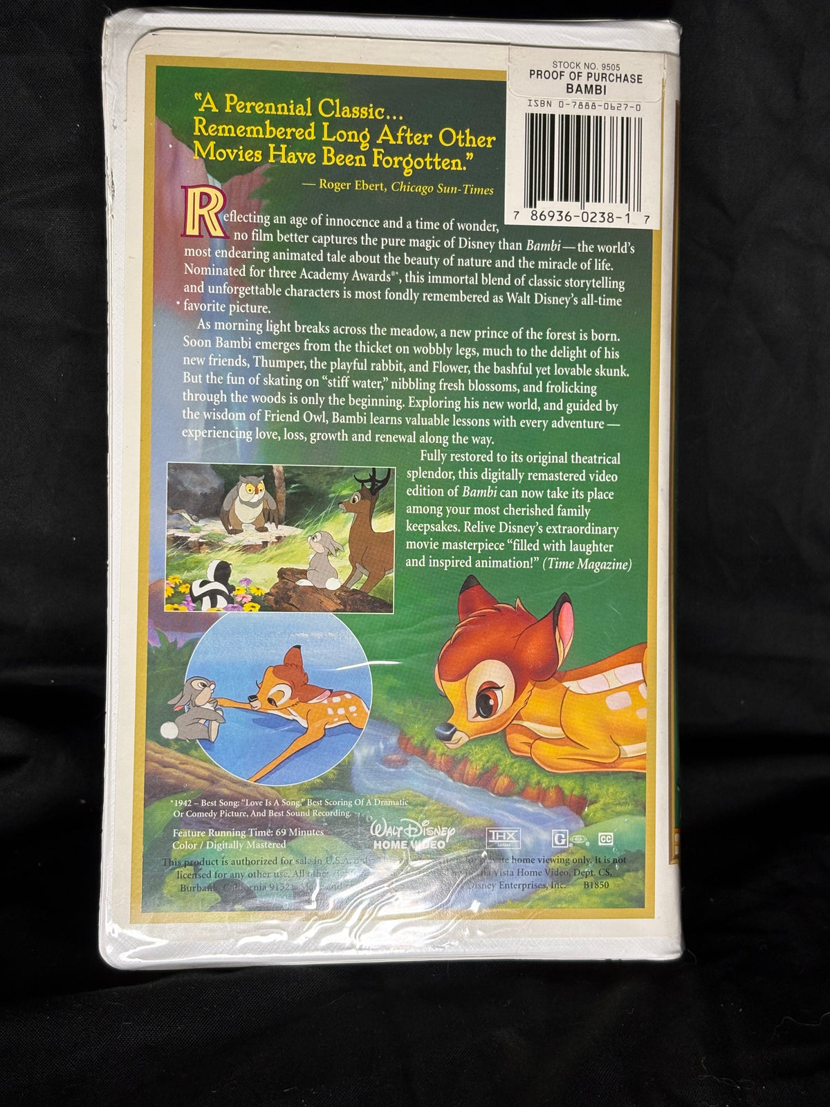 VHS | WALT DISNEY MASTERPIECE COLLECTION OF BAMBI RELEASED AS A 55TH ANNIVERSARY LIMITED EDITION