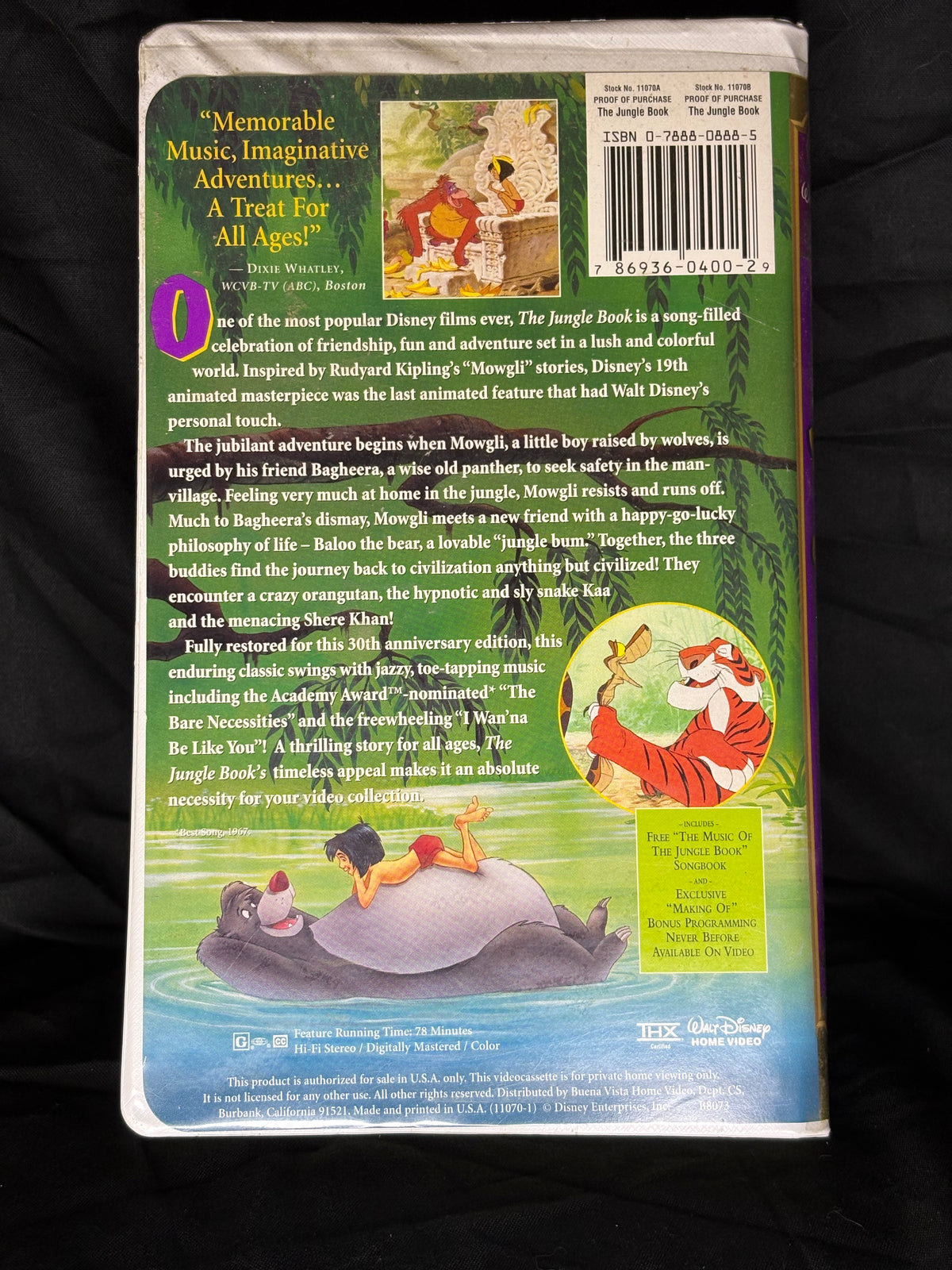 VHS | THE JUNGLE BOOK 30TH ANNIVERSARY LIMITED EDITION