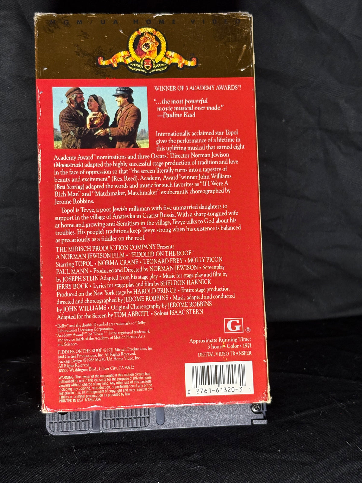 VHS | FIDDLER ON THE ROOF (1971) MUSICAL