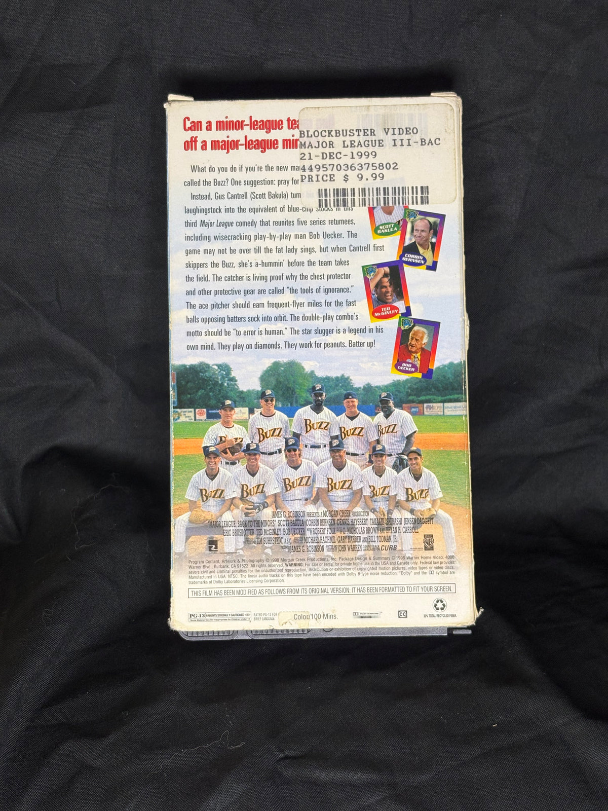 VHS | MAJOR LEAGUE (BACK TO THE MAJORS)