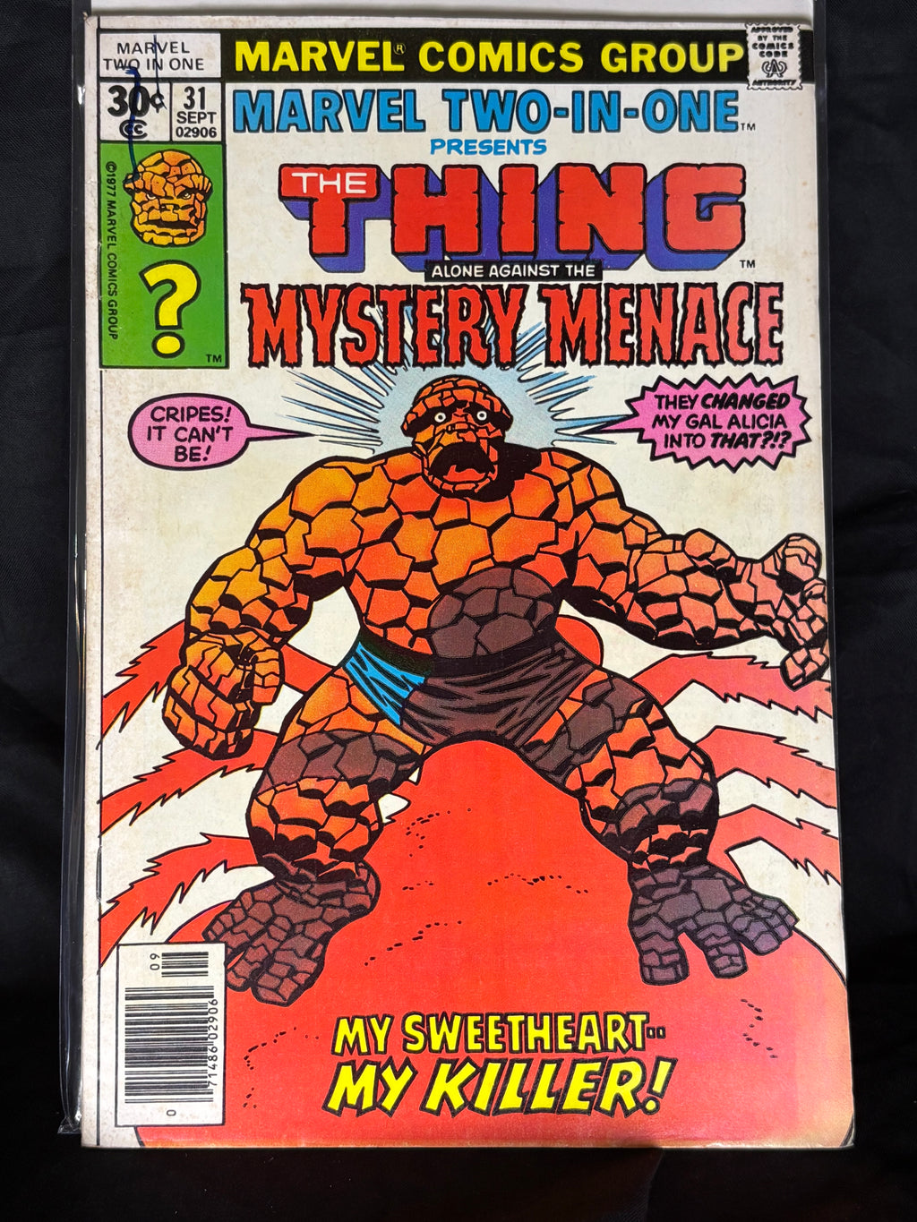 MARVEL TWO-IN-ONE #31 THE THING AND SPIDER-WOMAN SEPT 1977